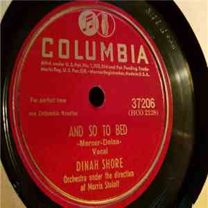 Dinah Shore - Sooner Or Later / And So To Bed download free