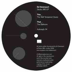 Ed Davenport - Studio 395 EP download free